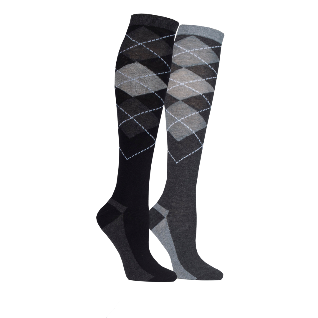 Storm Bloc Knee High Socks - Argyle Design – Multiple sizes/colours