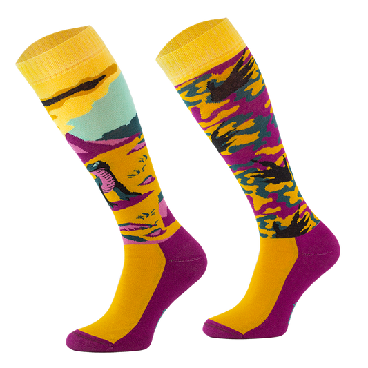 Comodo - Knee High Riding Socks - Lizard - Novelty Odd Socks