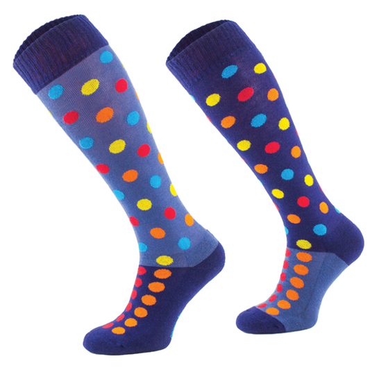 Comodo - Knee High Riding Socks - Spots - Novelty Odd Socks