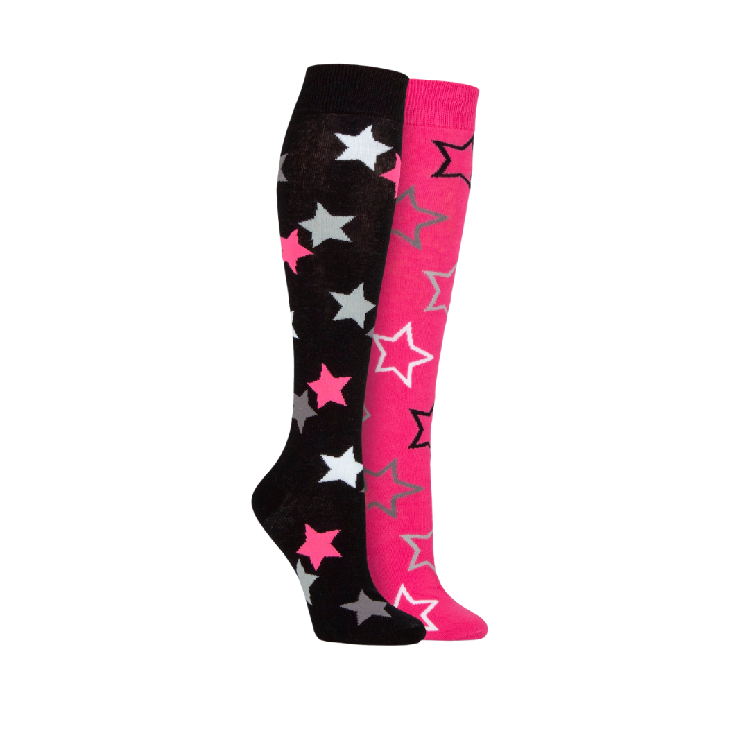Storm Bloc Knee High Socks - Star Design - Twin Pack – Multiple sizes/colours