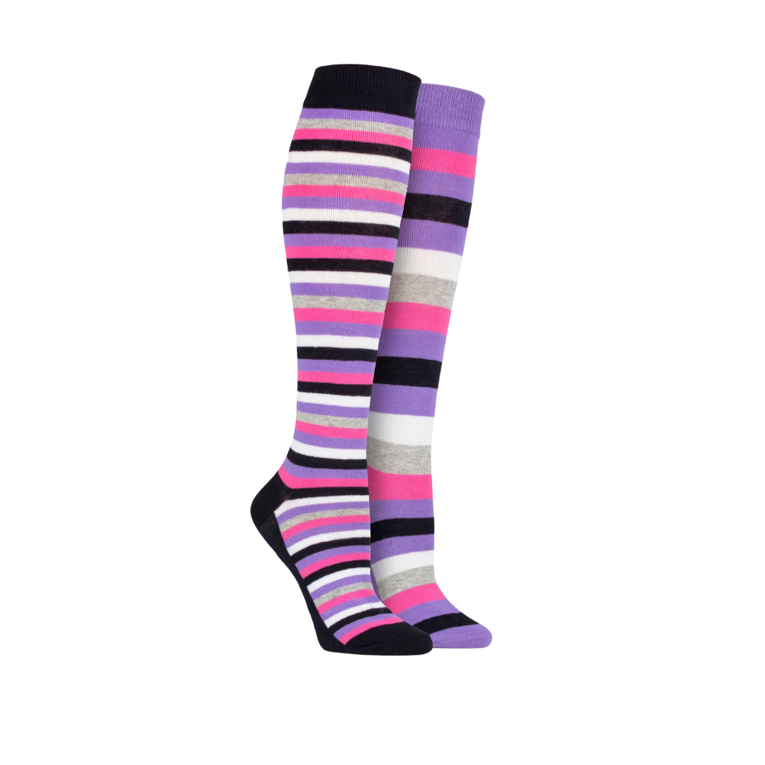 Storm Bloc Knee High Socks - Stripe Design - Twin Pack – Multiple sizes/colours