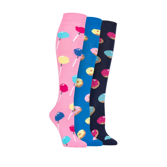 Dare2Wear - Women’s Long Socks - Pack of 3 - Sweets