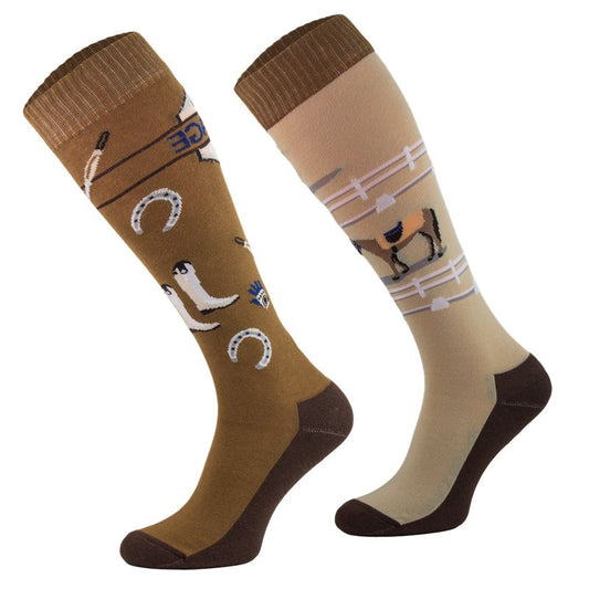 My Horse Shop - Comodo - Comodo - Knee High Riding Socks - Dressage - Novelty Odd Socks