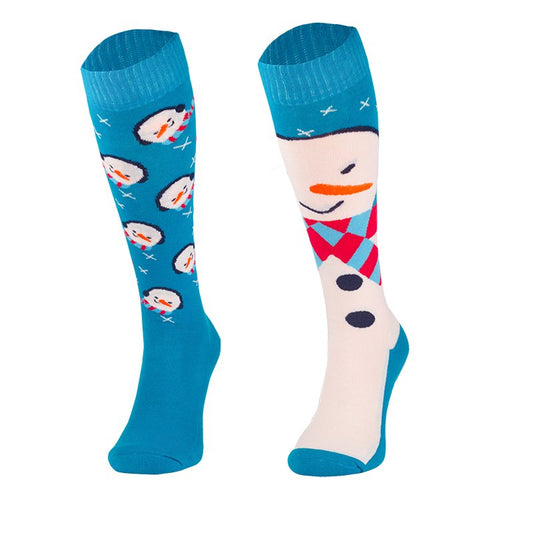 My Horse Shop - Comodo - Comodo - Knee High Riding Socks - Snowman - Novelty Odd Socks